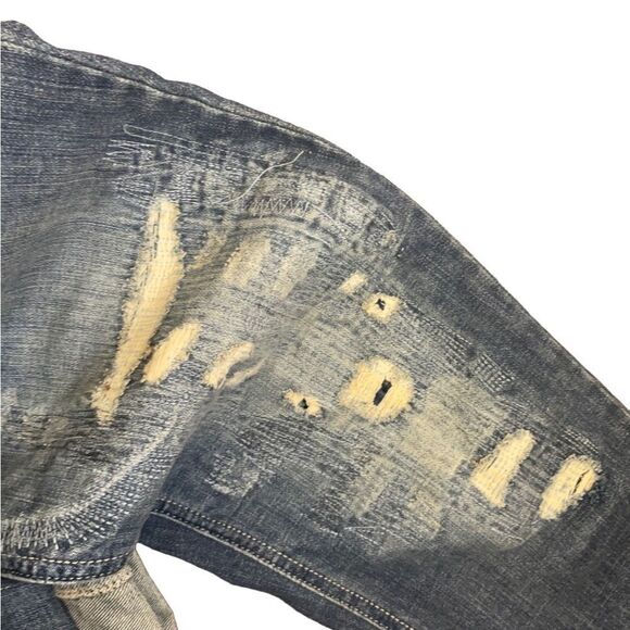 🔴MAURICES Jeans Faded Heavily Distressed Size 9/10 - Picture 7 of 14